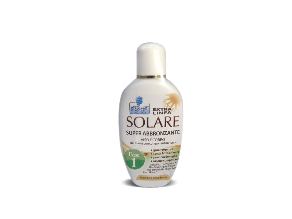 SOLARE SUPER ABBRONZANTE VISO E CORPO EMULSIONE CON COMPONENTI NATURALI FASE UNO - ML 200